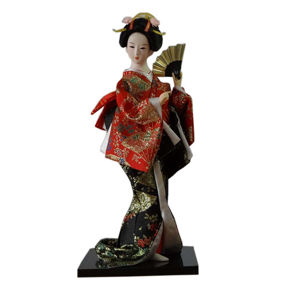 Fancy Pumpkin Japanese Dolls Geisha Girl Geiko Kimono Doll Home Decoration Art Collection, D-07