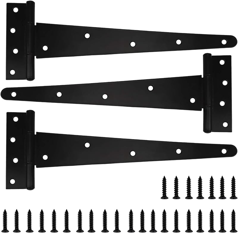Sandiyago Heavy Duty 16 Inch T Hinge 3 Pack Black Screws Included