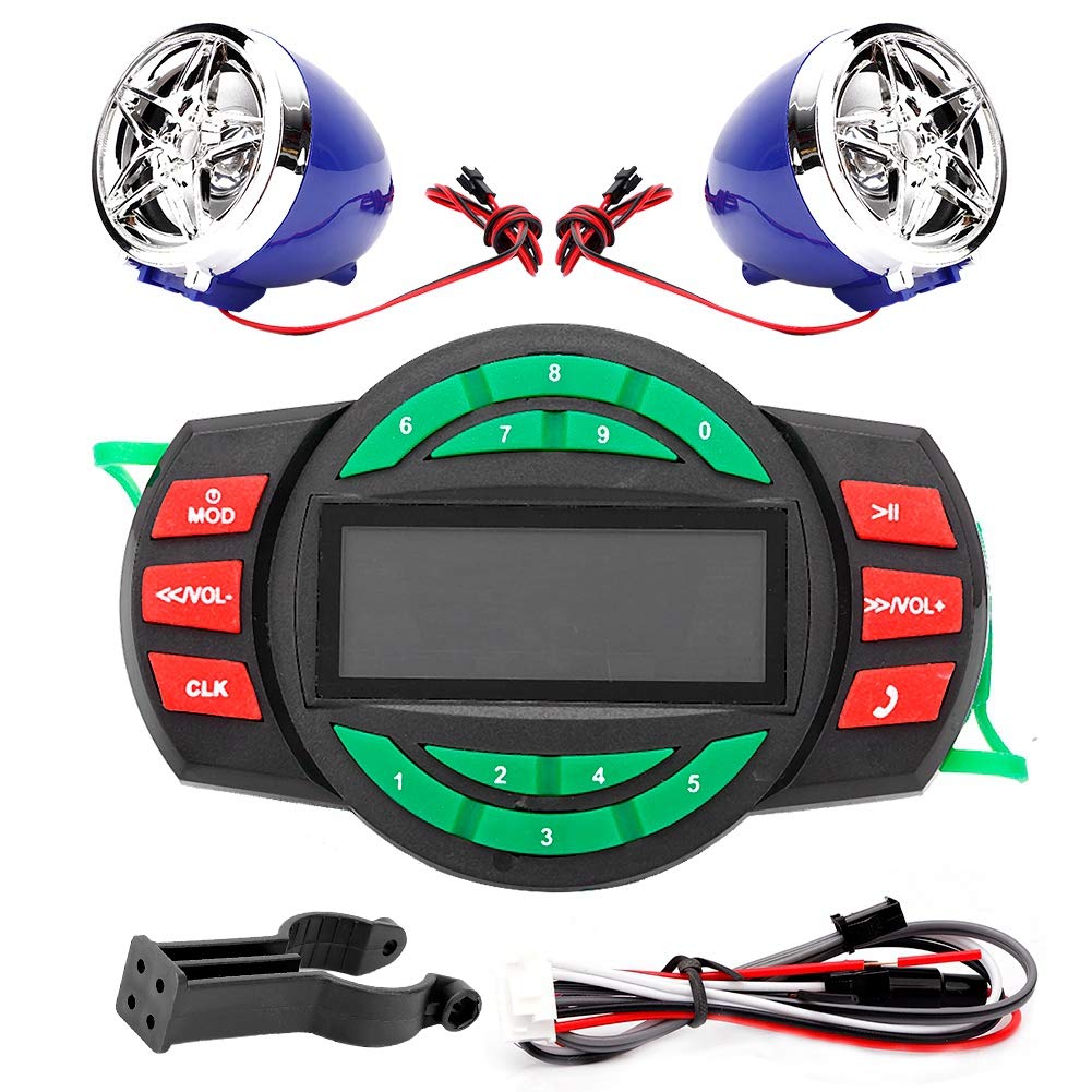 Suuonee Motorcycle Mp3 Player, Waterproof Lcd Motorcycle Mp3 Player Bt Fm Radio Speaker With Mobile Phone Charging