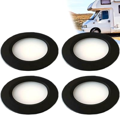 JUTTAUTO 12V Interior LED Spot Light 3W Dimmable Recessed Ceiling Light