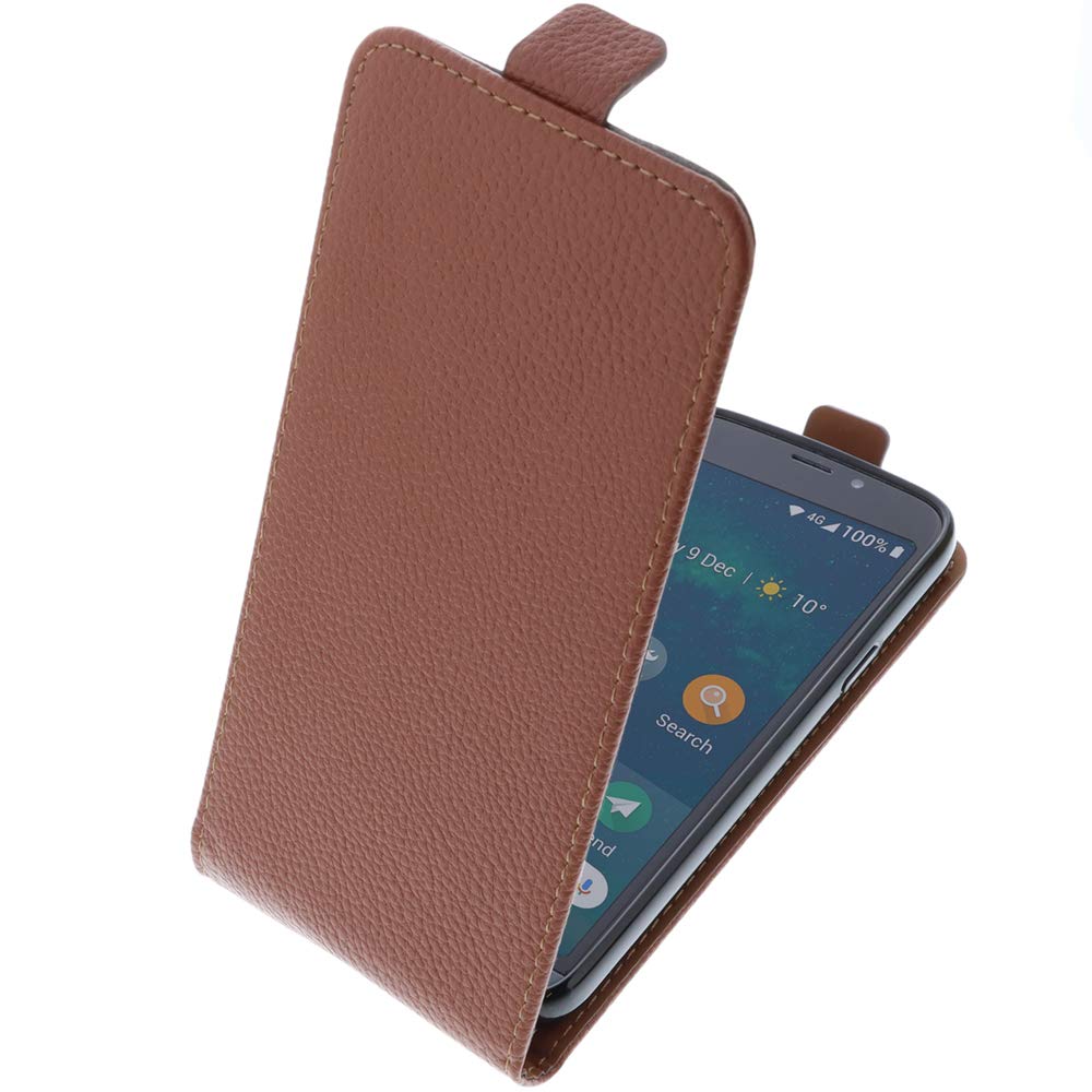 foto-kontor Cover compatible with Doro 8050/8050 PLUS flip-style mobile phone case brown