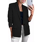 Happy Sailed Womens Long Sleeve Blazer Business Casual Open Front Work Office Suit Jackets