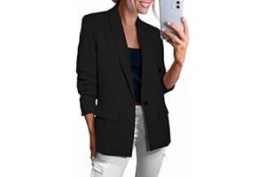Happy Sailed Womens Long Sleeve Blazer Business Casual Open Front Work Office Suit Jackets
