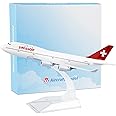 Busyflies Model Aiplane 1:400 Scale Die-cast Airplane Model Alloy Aircraft Model Swiss Boeing 747 Plane Model for Birthday Gifts