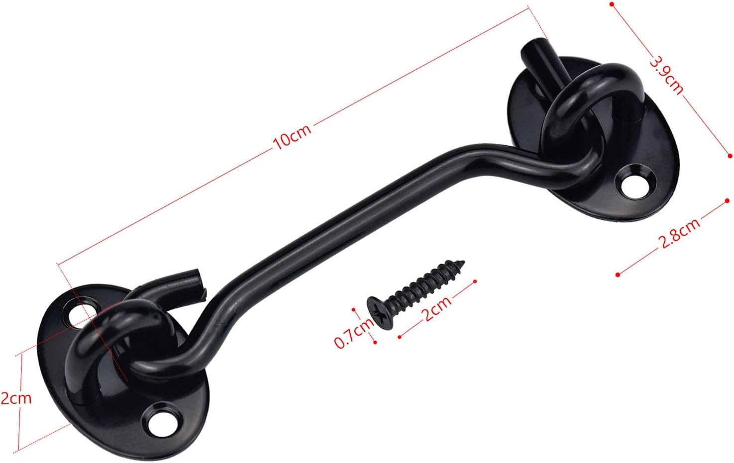 Demason Sturmhaken Kabinenhaken Edelstahl mit 16 Stücke Montage