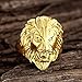 SAINTHERO Men's Vintage 316L Stainless Steel Gold Lion Head Rings Heavy Metal Rock Punk Style Gothic Biker Ring Size 7-14