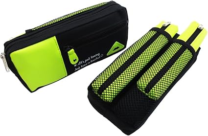 Amazon ドッキング ペンケース 大容量 親ケース 子ケース 2 分離 合体 ポーチ テンプレートブックマーク セット 便利 筆箱 グリーン ペンケース 文房具 オフィス用品