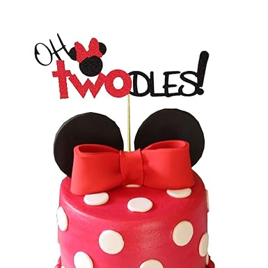 Kreatwow Oh Twodles Minnie 2e Anniversaire Decorations Mickey Et Minnie Party Supplies Rouge Et Noir Cake Topper Banniere Guirlande Loisirs Creatifs Decorations Et Accessoires De Fetes Dwteam In