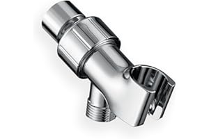 JASYA Hand Held Shower Holder Adjustable Shower Head Holder Brass Ball Premium ABS Bracket 360Degree Rotatable Arm Mount and Hose Connector Easy Install Shower Head Replacement Parts Shower Hose Holder