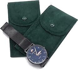 xianshengle Portable Velvet Watch Snap Pouch Travel