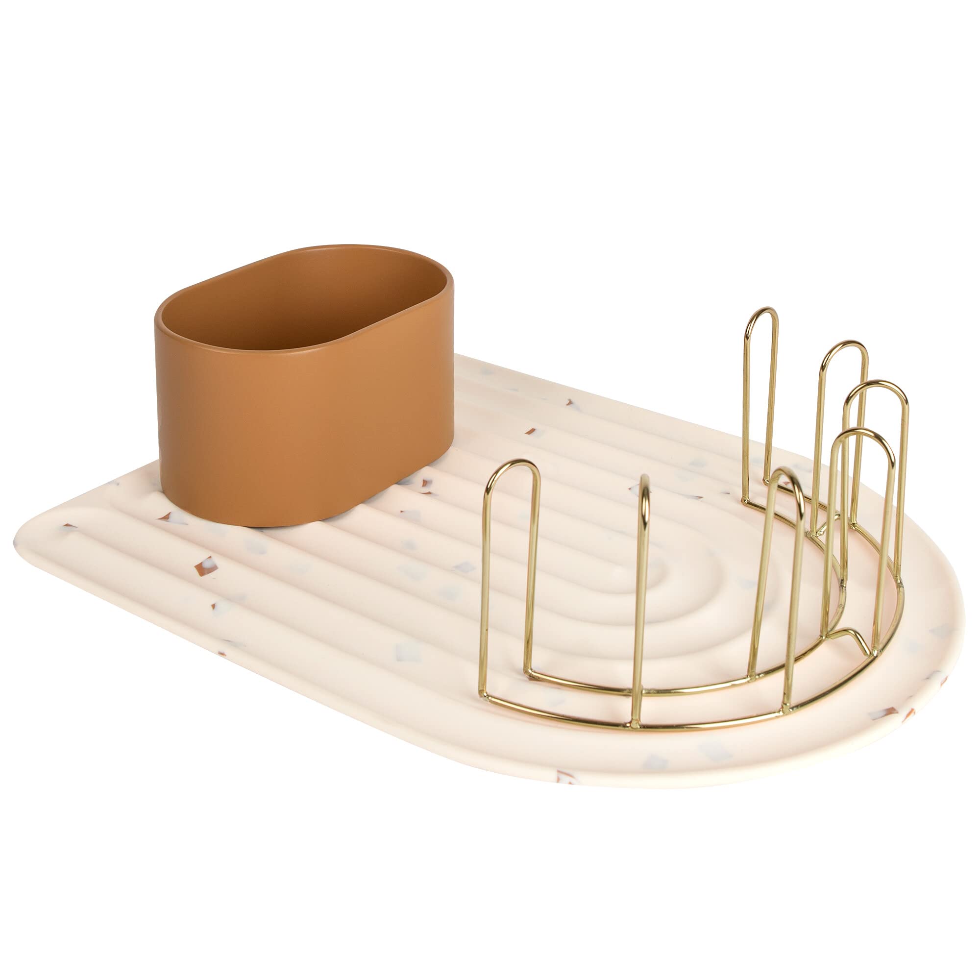 Photo 1 of Boon ARC Modular Baby Bottle Drying Rack — Includes Silicone Drying Mat, Accessory Cup, and 7-Prong Wire Bottle Rack — Baby Essentials