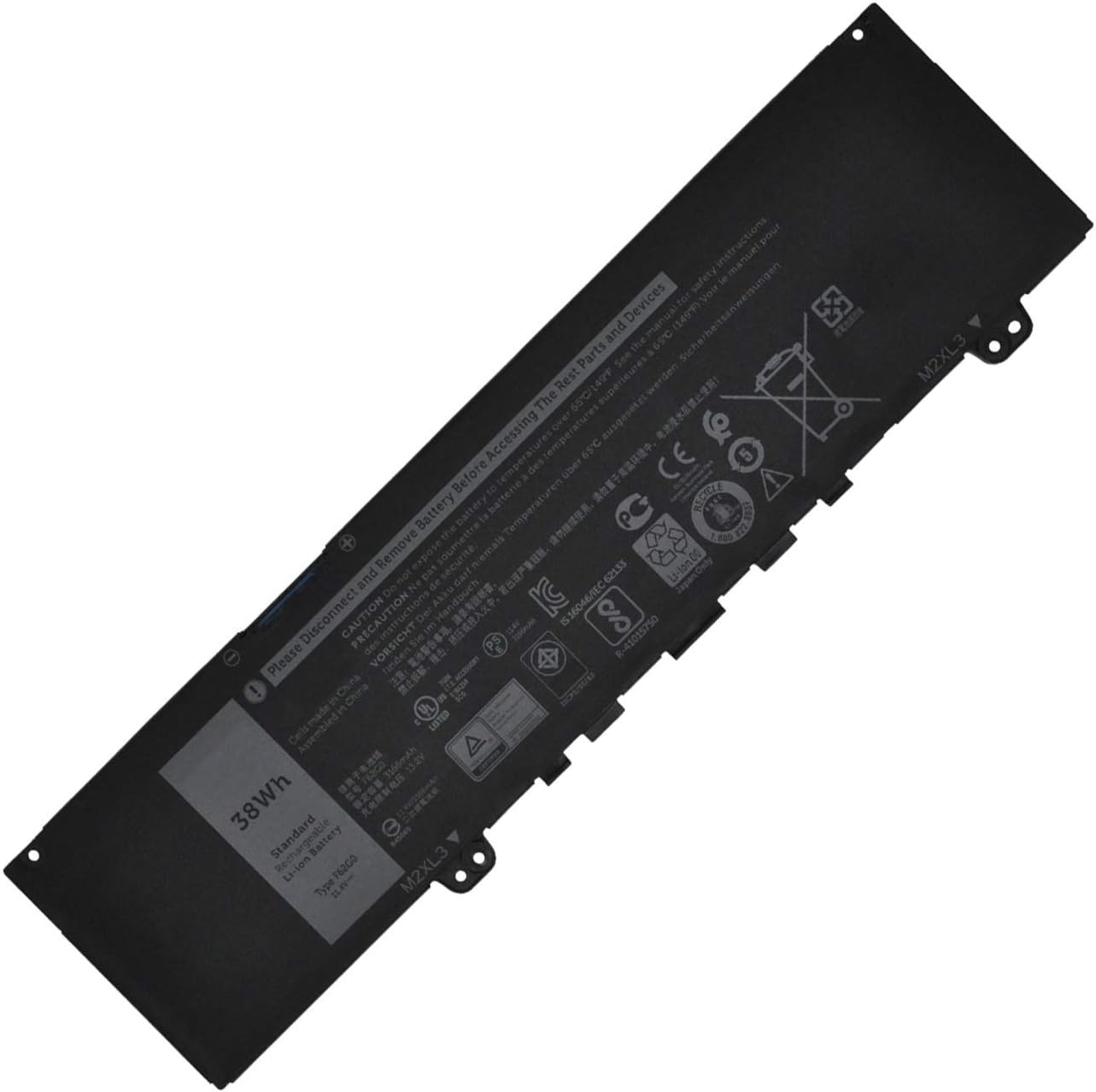 F62G0 F62GO CHA01 RPJC3 0RPJC3 39DY5 039DY5 Laptop Battery Replacement for Dell Inspiron 13 7000 5370 7370 7373 7380 7386 Convertible P83G001 P83G002 P87G001 Vostro 5370 D1525S D1505G(11.4V 38Wh)