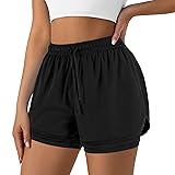 Yevrimow Women's 2 in 1 Running Shorts for Gym Yoga