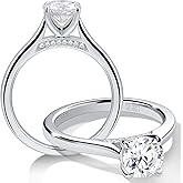 getlove 1 Carat Moissanite Engagement Ring for Women 925 Sterling Silver D Color hypoallergenic Wedding Band Moissanite Solitaire Rings Promise for Her size 4.5-11