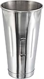 DURAWARE 30 oz New Commercial Grade Stainless Steel Cups, Malt Cup, Milkshake Cup, Blender Cup, Cocktail Mixing Cup 1 Pc, Small, Silver