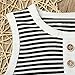 Kehen Toddler Baby Boys 2pcs Summer Outfits Sleeveless Stripes T-Shirt + Short Pants Casual Sets (Black, 12-18 Months)
