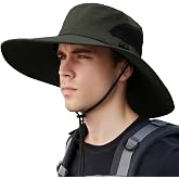 【XXL Oversize &amp;Wide Brim】 Sun Hats for Men【UPF 50+ &amp; Waterproof】 Fishing-Hat Boonie Bucket for Hiking Safari Beach Garden