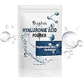 Pure Hyaluronic Acid Powder for Skin & Face (Sodium Hyaluronate) - Low Molecular Weight, Cosmetic Grade DIY Serum Ingredient for Deep Hydration, Acido Hialuronico en Polvo-Includes Scoop-60g(2.12oz)