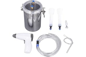 HEEPDD Cow Milking Machine, Handling Supplies Speed Adjustable Pulsating Vacuum Pump Milker Machine 304 Stainless Steel Milk 