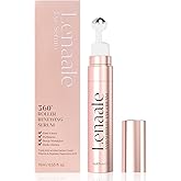 Eye Cream Anti Aging Under Eyes Cream Dark Circles with Super Vitamin A, Peptides & Hyaluronic Acid, Eye Serum With 360° Roller Massage Ball for Puffiness and Bags 0.5 oz