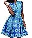 BBalizko Womens Summer Chic African Print Dashiki Style Sleeveless Bandage Irregular Dress