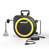 OviiTech 50 Ft Retractable Extension Cord Reel,14/3