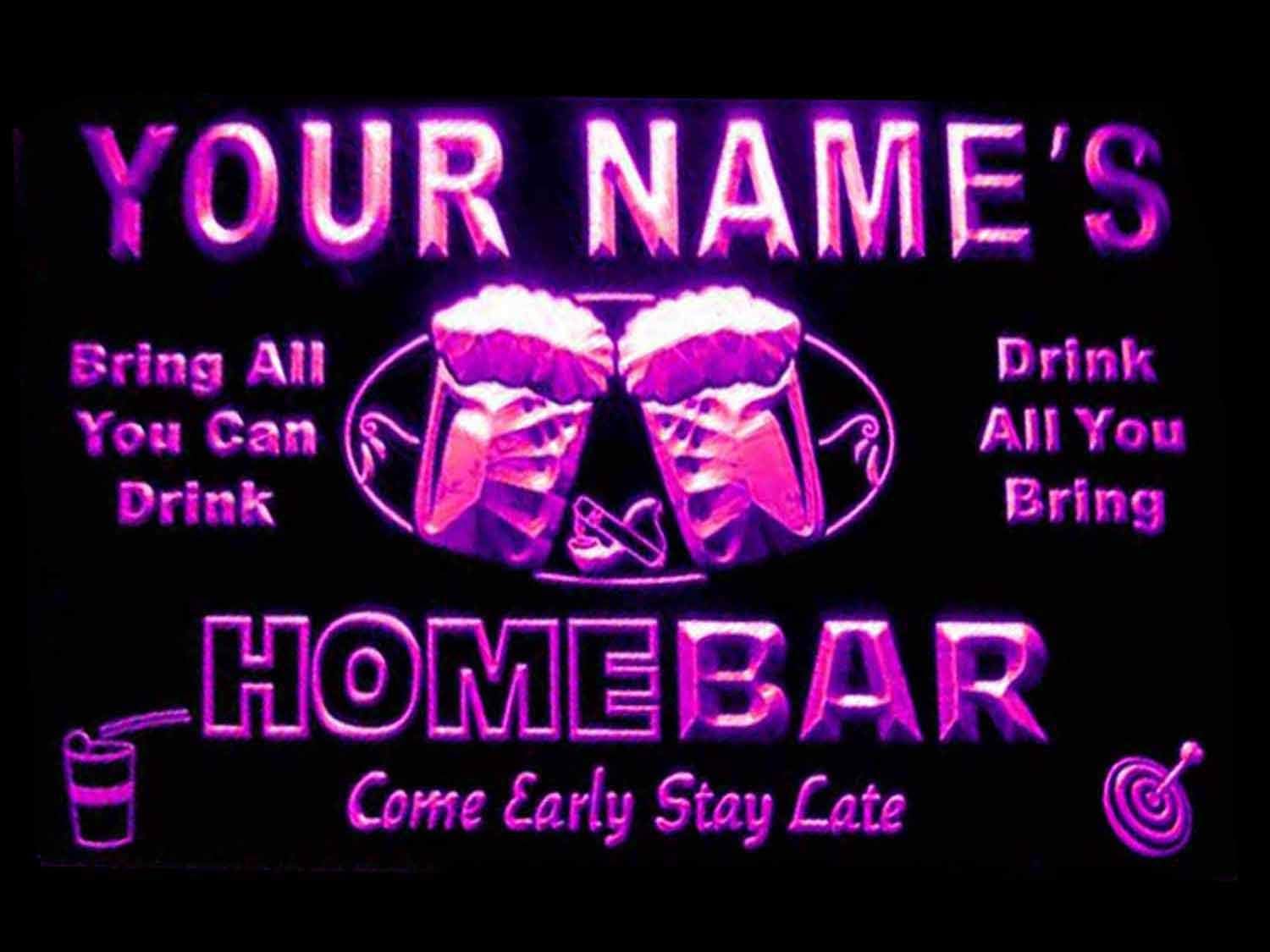 ADVPRO p-tm-p Name Personalized Custom Home Bar Beer Neon Light Sign Purple