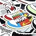 60 PCS Laptop Sticker Jordan AJ Sneakers Theme Stickers Waterproof Vinyl Scrapbook Stickers Car Motorcycle Bicycle Luggage Decal