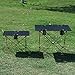 OUTRY Lightweight Folding Table with Cup Holders, Portable Camp Table