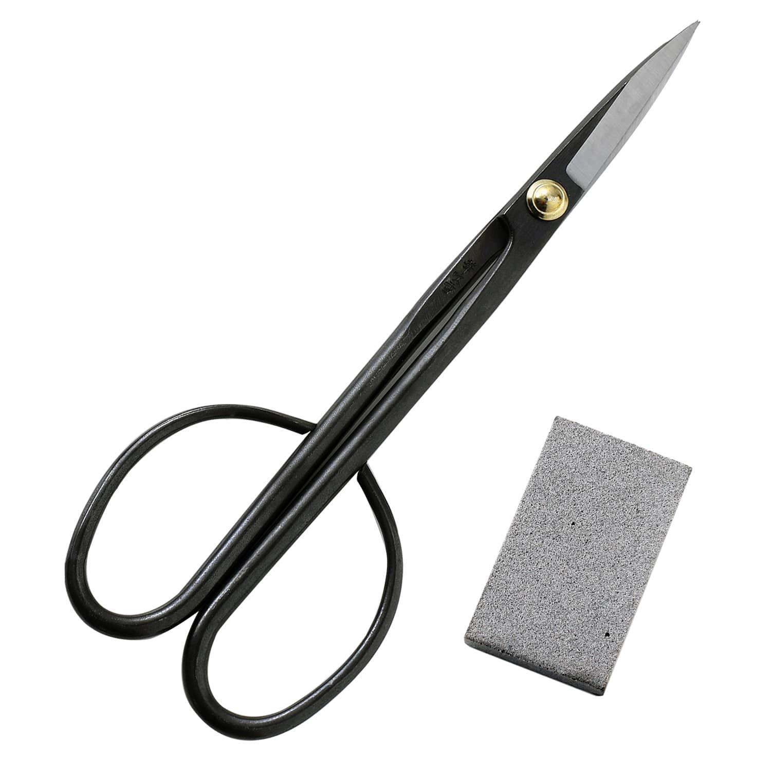 Wazakura Japanese Bonsai Trimming Care Kit MADE IN JAPAN - Twig Bonsai Scissors 8-1/4 inches (210mm) + Sap Rust Eraser Gift Box Set