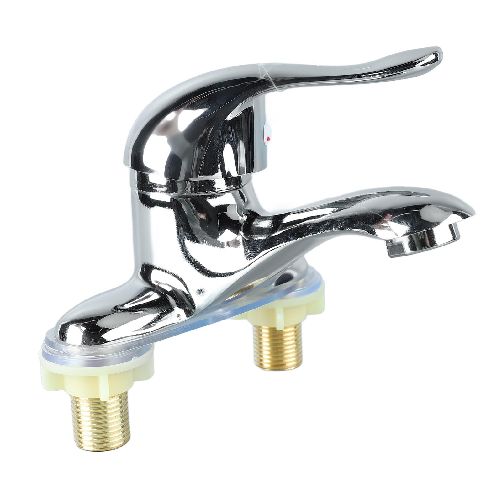 Bathroom Sink Faucet, Hot and Cold Water Bathroom Faucet, Water 2 Hole Single Handle Hot and Cold Water Mixer Tap