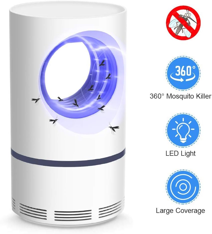 YYBF Led Mosquito Killer Lamp, 2 Sets UV Night Light USB Insect Killer Bug Zapper Mosquito Trap Electric Photocatalytic Repellent Trap Lamp