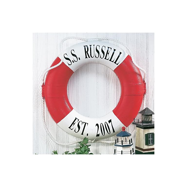 Personalized Life Preserver Ring 21″ LakeHouseLifer
