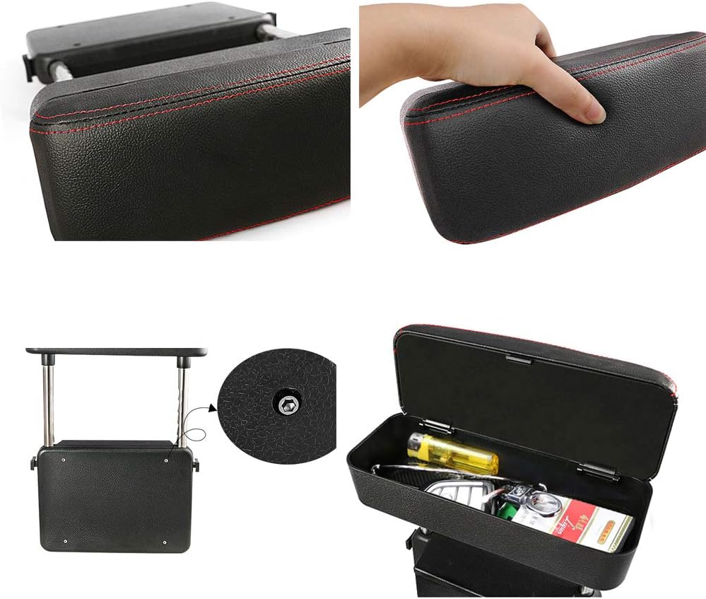 LFOTPP 3008 5008 GT SUV Car Leather Armrest with Storage box, Adjustable Centre Console Holder Organizer Container - Image 5
