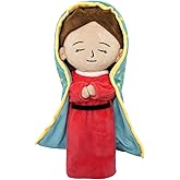 Yelakey Lady of Guadalupe Plush Mary Stuffed Doll Christ Religious Toys Savior Plush Christian Religious Figure Easter Christmas Decoration (Red)