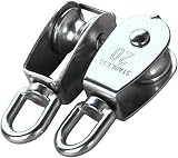 IMAGINE M20 Single Pulley Block 304 Stainless Steel Wire Rope Traction Trolley view 4