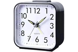 Alarm Clocks for Bedrooms,Quiet Battery Operated Desk Decor,Small Alarm Clock - for Kids Students Seniors Sleep Home Living R