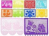 1pk - Beautiful 50 ft Long/Large Size Mexican Tissue Papel Picado Banner