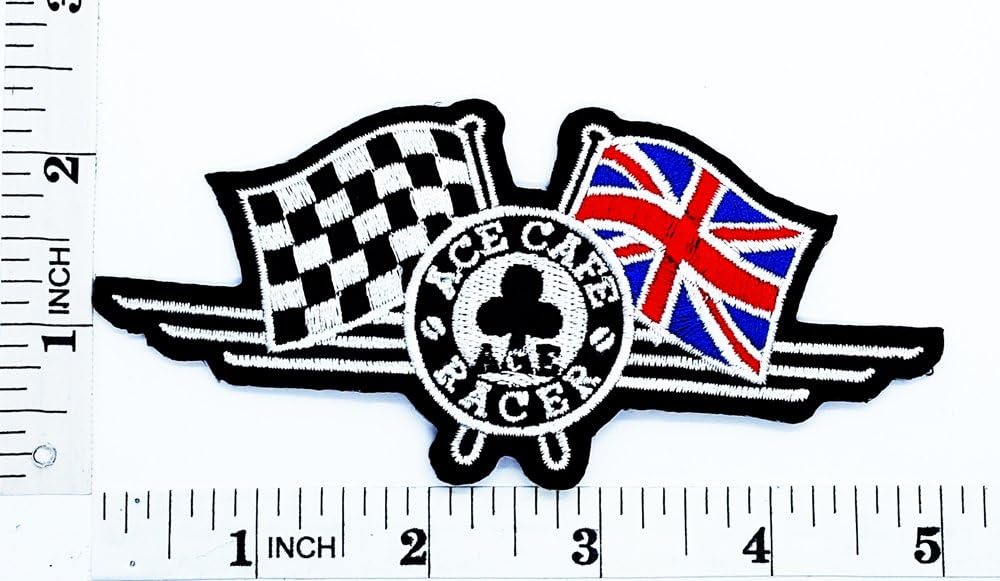 Ace Cafe London Rider Biker Tatoo patch Motorcyle Bike Novelty patch Symbol Jacket T-shirt Patch Sew Iron on Embroidered Sign Badge Costume