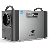 Airzentti 155 Pint Commercial Dehumidifier with Pump and Drain, Energy Star | Large Space Dehumidifier for Basement, Crawl Space, Whole House, Industrial, Water Damage, Attic, Garage, Home, Auto Defrost