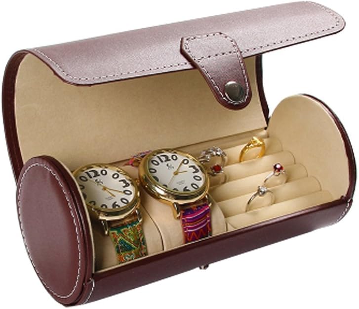 Uhrenbox Herren Uhrenaufbewahrung Amazon HWG Bond-10-Brown2 Watch
