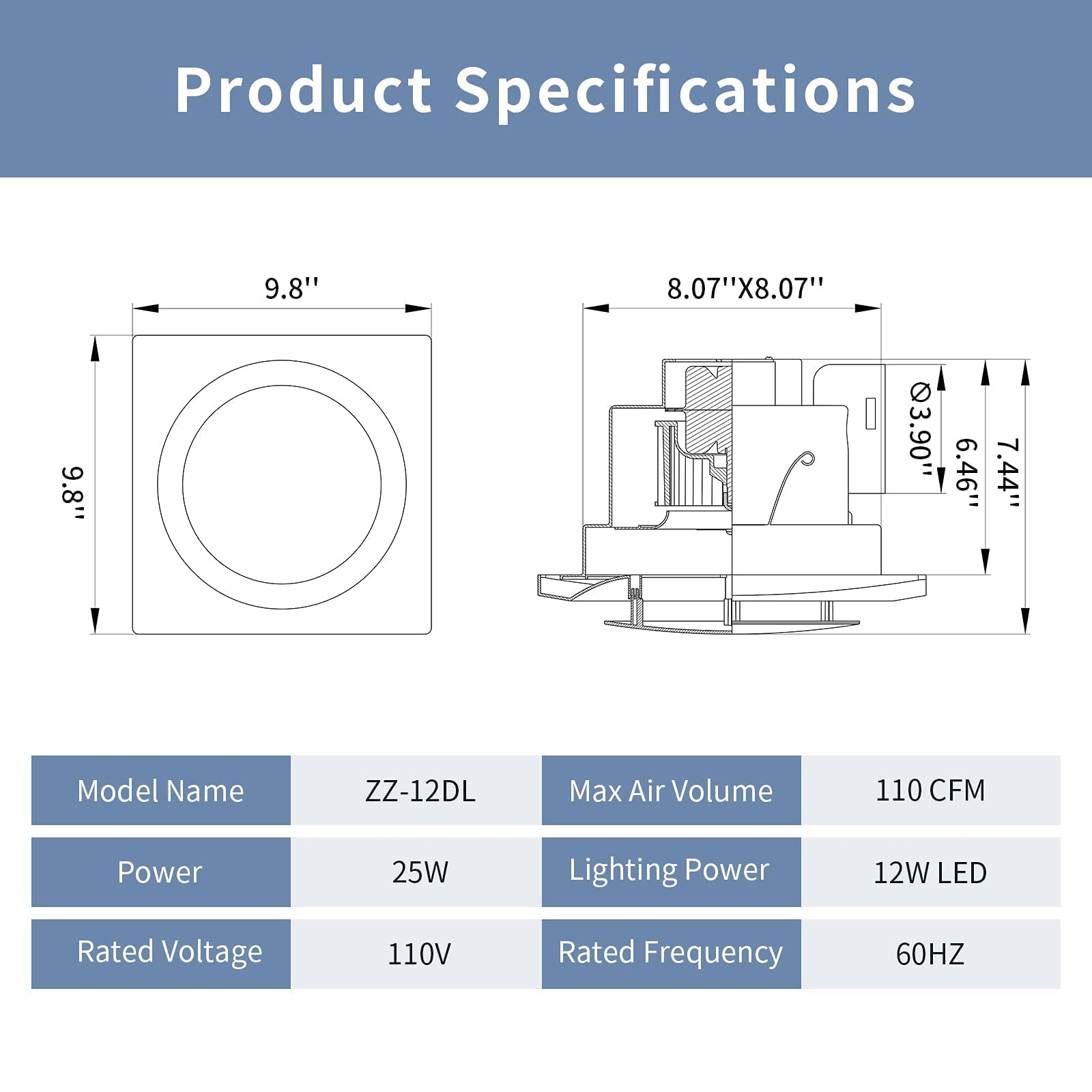 Zeyzer Ceiling Extractor Fan