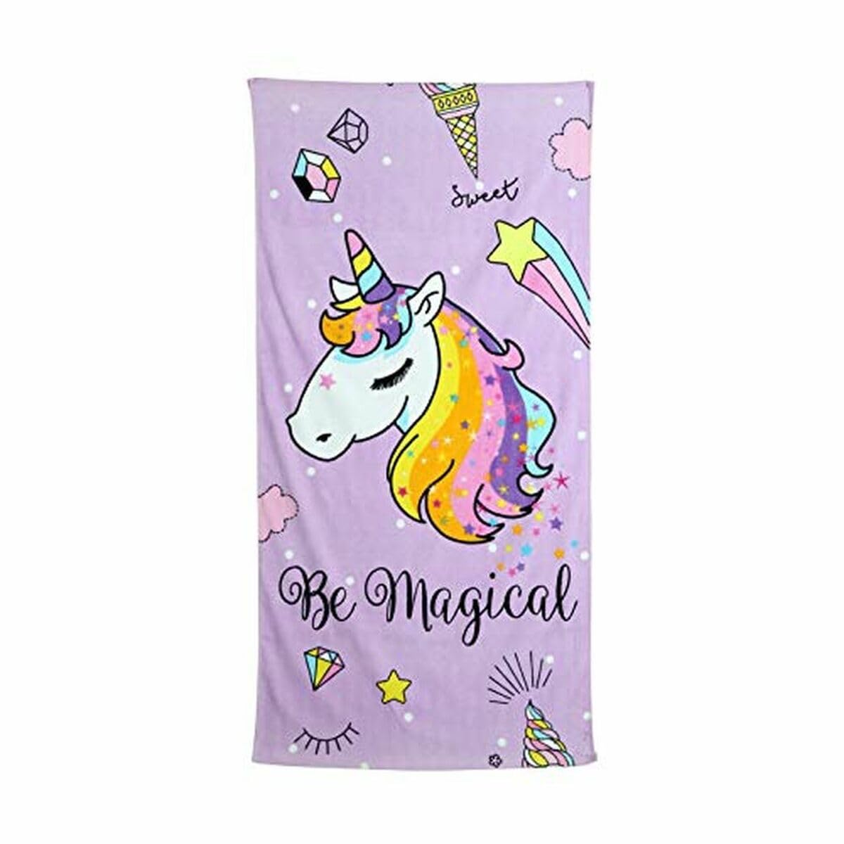 Secaneta -Towel 75 x 150 cm Magical Mauve Printed Velvet, Colour, 75 x 150 cm (8412491040625)