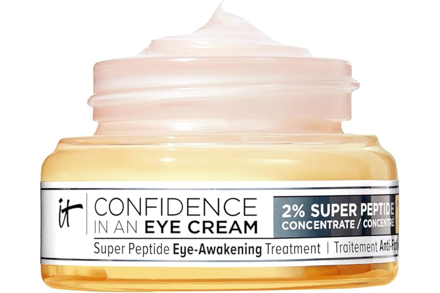 IT Cosmetics Confidence in an Eye Cream – Anti Aging Peptide Eye Cream for Dark Circles & Wrinkles, Lightweight 48HR Hydration, 2% Super Peptide Concentrate, Smooth & Brighten Undereye, All Skin Types