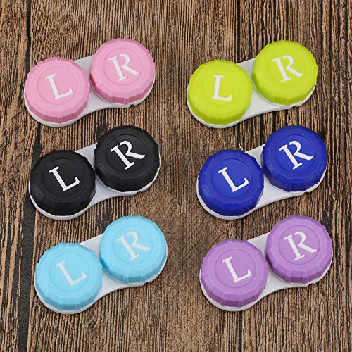 12 Pack Colored Contact Lens Case for Women Men, No Leak Hard RGP Contact Case Organizer with Carrying Travel Holder - FDA Approved,One Year Bulk Supply （Note:only Contact Lens case,No Colorful Lens) - Thumbnail 7