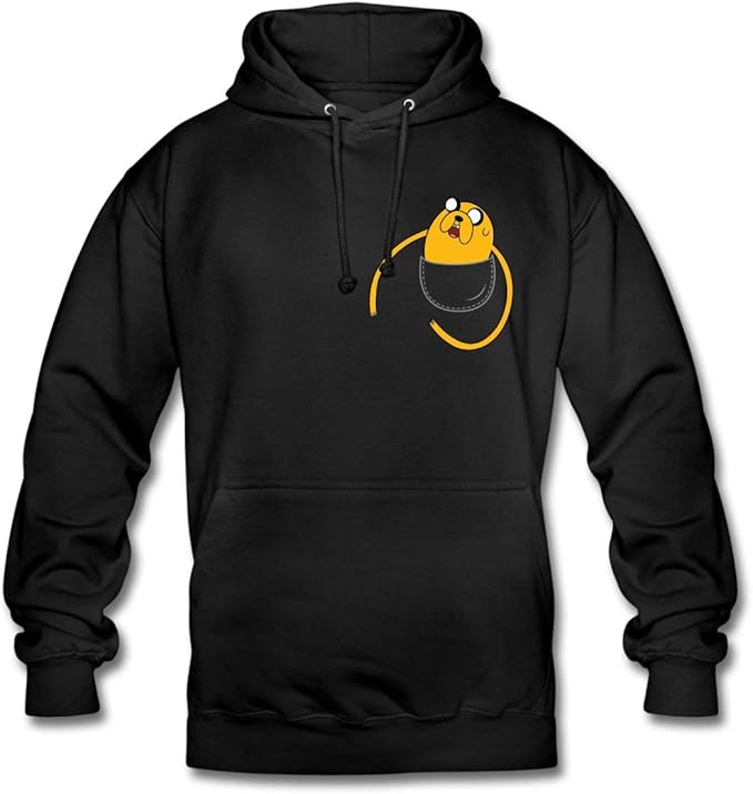 Spreadshirt Adventure Time Pocket Jake Unisex Hoodie Amazon.co.uk