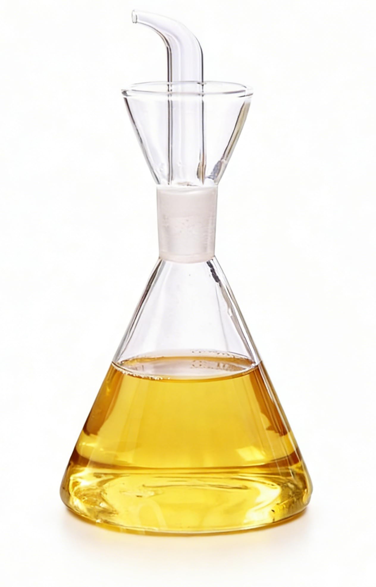 ELETON Olive Oil Dispenser Bottle Glass with No Drip Bottle Spout -Pourer Dispensing Bottles for Kitchen - Olive Glass Dispenser to Control Cooking Vegetable Oil and Vinegar(12 oz)