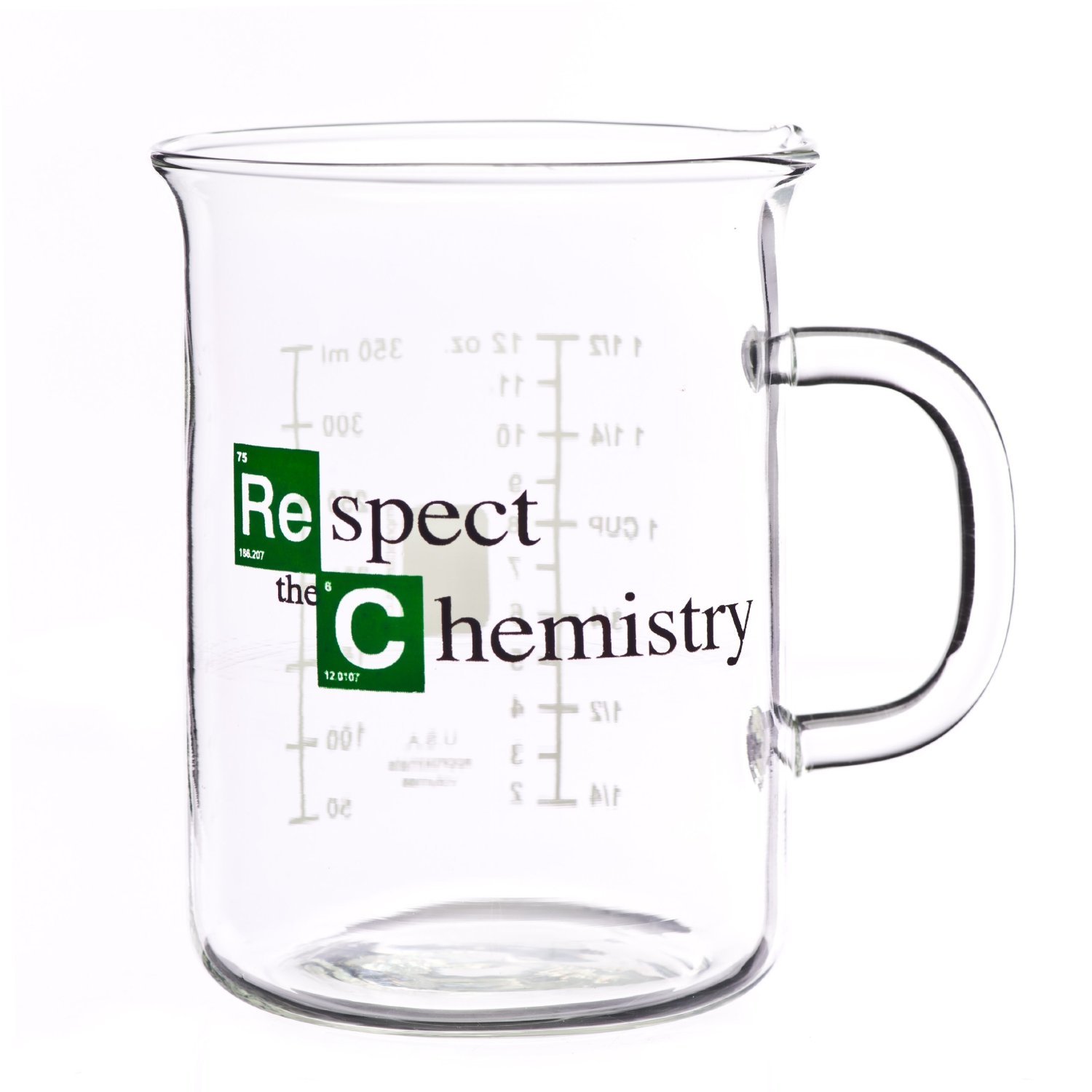 Breaking Bad Mug Beaker Coffee Mug Respect The Chemistry Cool Tv Props Breaking Bad Merchandise Glass Breaking Bad Coffee Mug 12 Oz 400ml