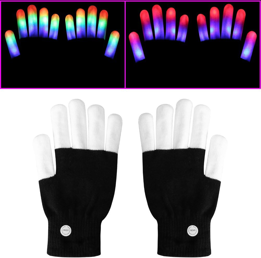 eboozone LED Gloves, Finger Lights Toys with Lights Rave Gloves for Party, for Kids