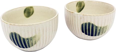 Amazon Co Jp 美濃焼 和風カフェシリーズ 千の川おしゃれ 小鉢 志野織部 2個セット Mz 0258 ホーム キッチン